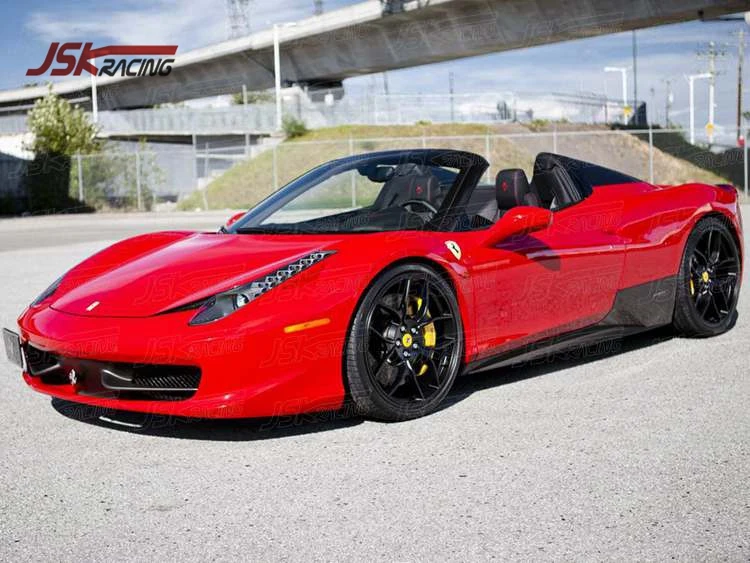 Боковые юбки из углеродного волокна 2011 2013 для FERRARI 458 ITALIA и SPIDER (JSKFR5811066)|side|side skirtsside