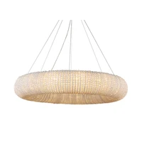led postmodern crystal ring designer chandelier lighting lustre suspension luminaire lampen for dinning room