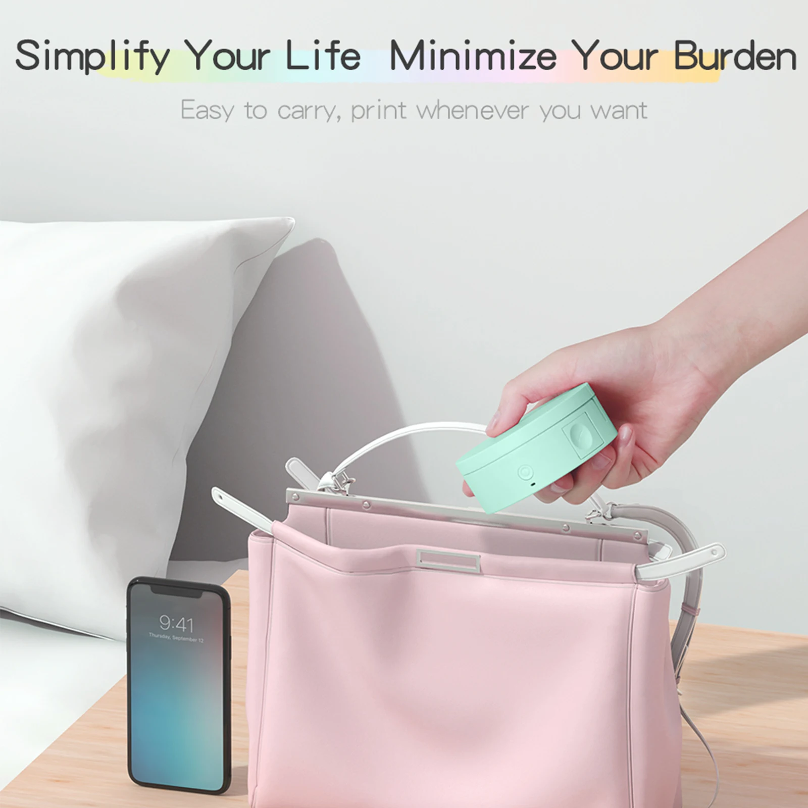 Портативный термопринтер PeriPage L1 для печати этикеток максимальный размер 180