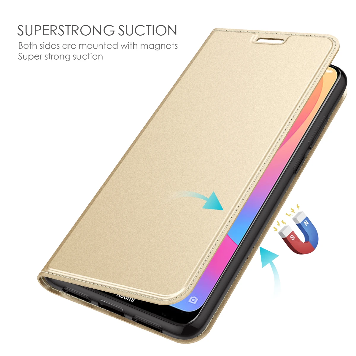 Чехол для Xiaomi Redmi 8A, Роскошный чехол из искусственной кожи с магнитной застежкой и подставкой для Xiaomi Redmi Note 8 8 Pro, чехол со слотом для карт