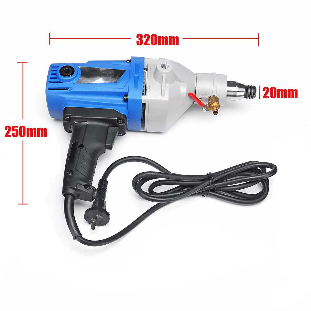 

1900W 220V 118mm Diamond Core Drill Wet Handheld Concrete Core Drilling Machine with Water Pump Accessories Drillpro Power Tools
