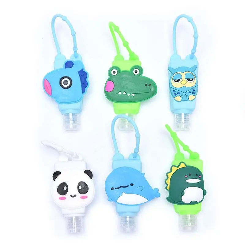 

1PC 30ml Cute Silicone Mini Hand Sanitizer Hand Gel Holder Portable Safe Gel Holder Travel Shampoo Soap Dispenser Bottle