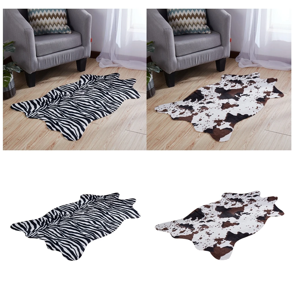 

Soft Animal Skin Decor Faux Fur Rug Non Slip Mat Carpet Home Living Room Decoration