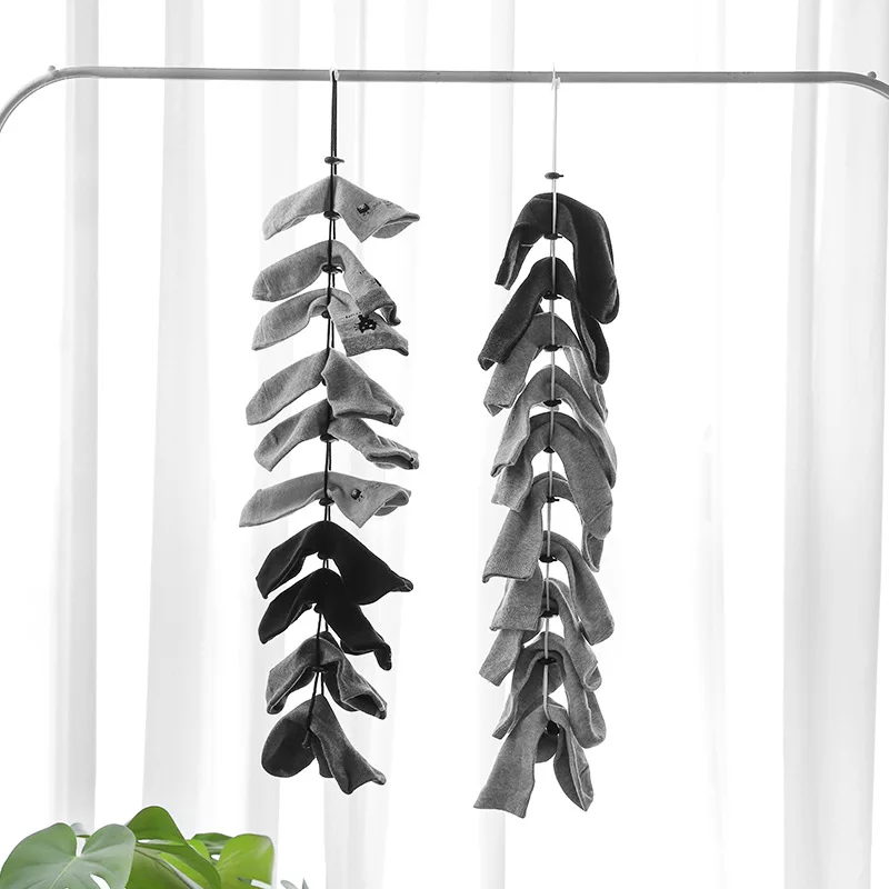 

Protable Hangers Multifunction Drying Rack Clothes dryer Hanger Kids Adults Clothes Dryer Windproof Socks Plastic Drying Rack