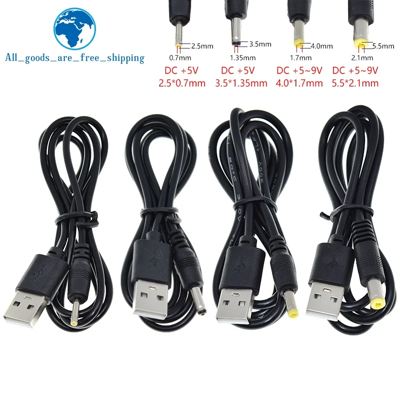 USB-порт для 2 0*0 6 мм 5*0 7 3 5*1 35 4 0*1 5 5*2 1 В DC Цилиндрический разъем кабель питания