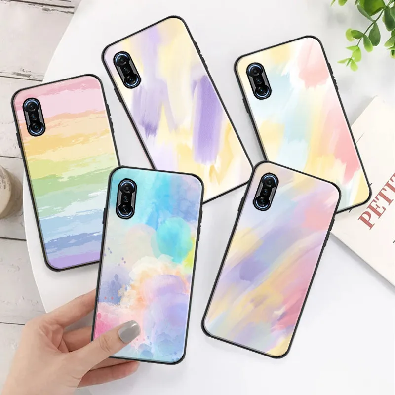 

Candy Rainbow Colors Phone Case For Xiaomi Redmi 10X Pro 5G Note 9 10X 4G 5G Funda Coque Carcasa Cases Back Cover Fashion Art