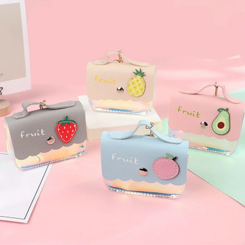 Женские кошельки лазерные прозрачные для мелочи Маленький милый держатель карт