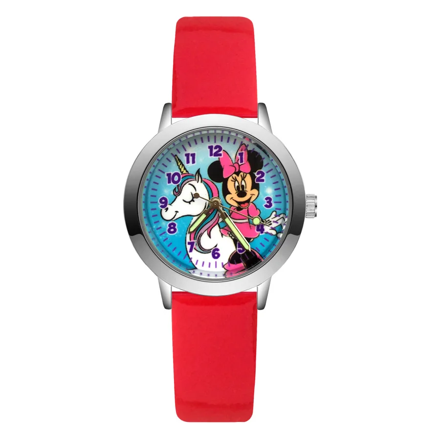 

Children's Cute Cartoon Style Student Boy Girl Leather Nylon Steel Strap Quartz Wrist Watches JA146
