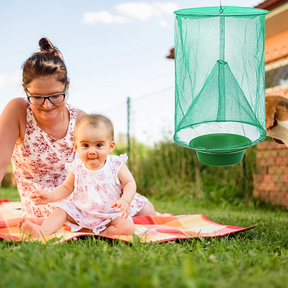

Reusable Insect Trap Cage Hanging Folding Set Net Fly Catcher Killer Pest Control for Household Bedroom Protection