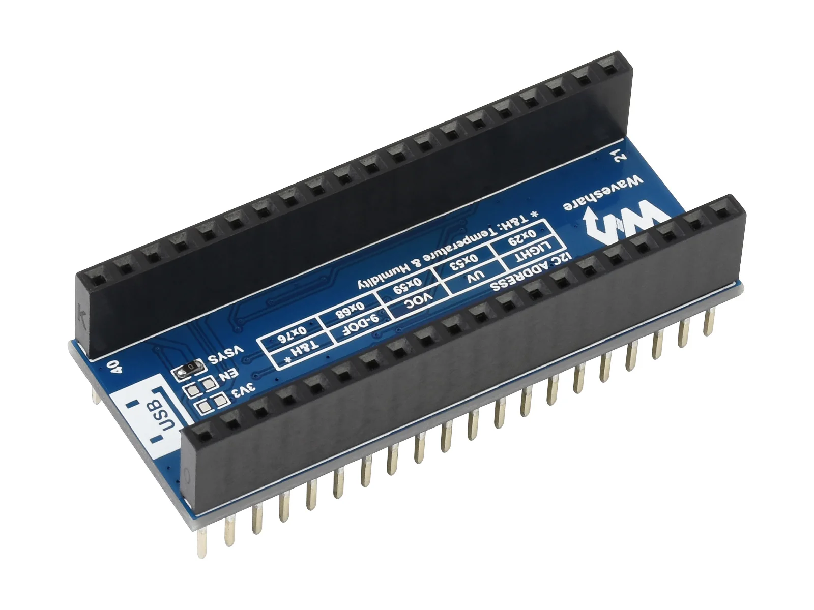 Плата расширения экологического датчика Pico для RPi шины I2C видимая