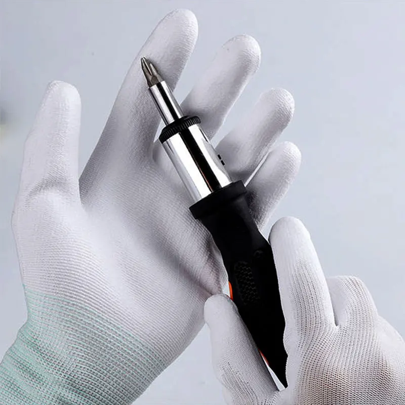 12 пар антистатические хлопковые полиуретановые рабочие перчатки ESD безопасные