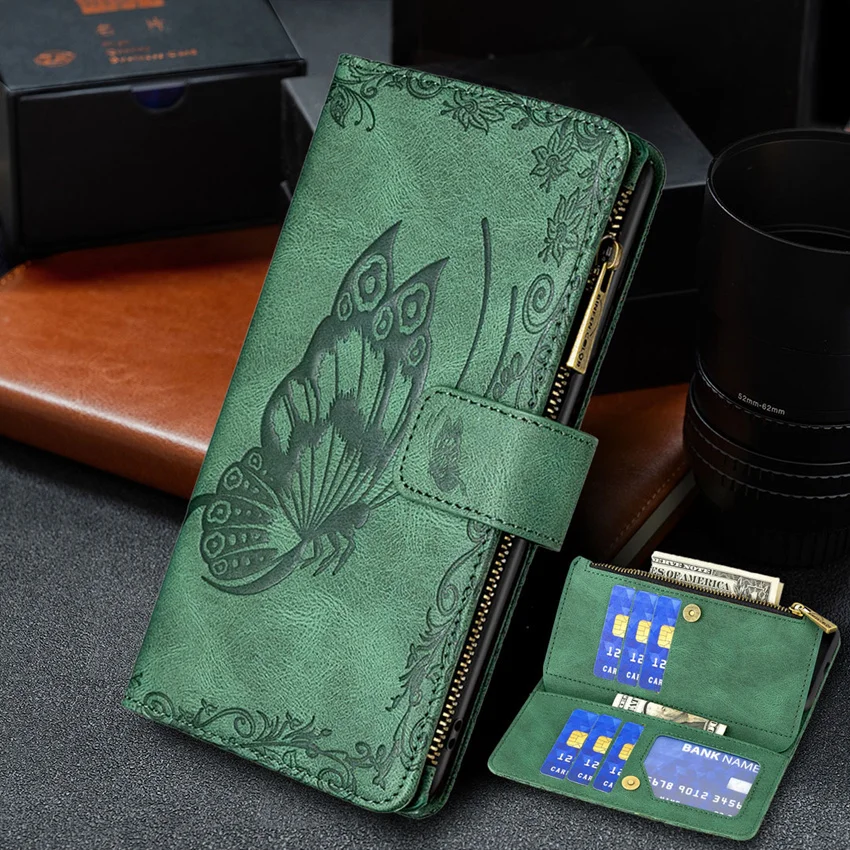 

Leather caseFlip Zipper Wallet Leather Bag Case For Xiaomi Redmi Note 10 10S 9 Pro 9S 9A 9C K40 More Cards Slot Holder Phone Boo