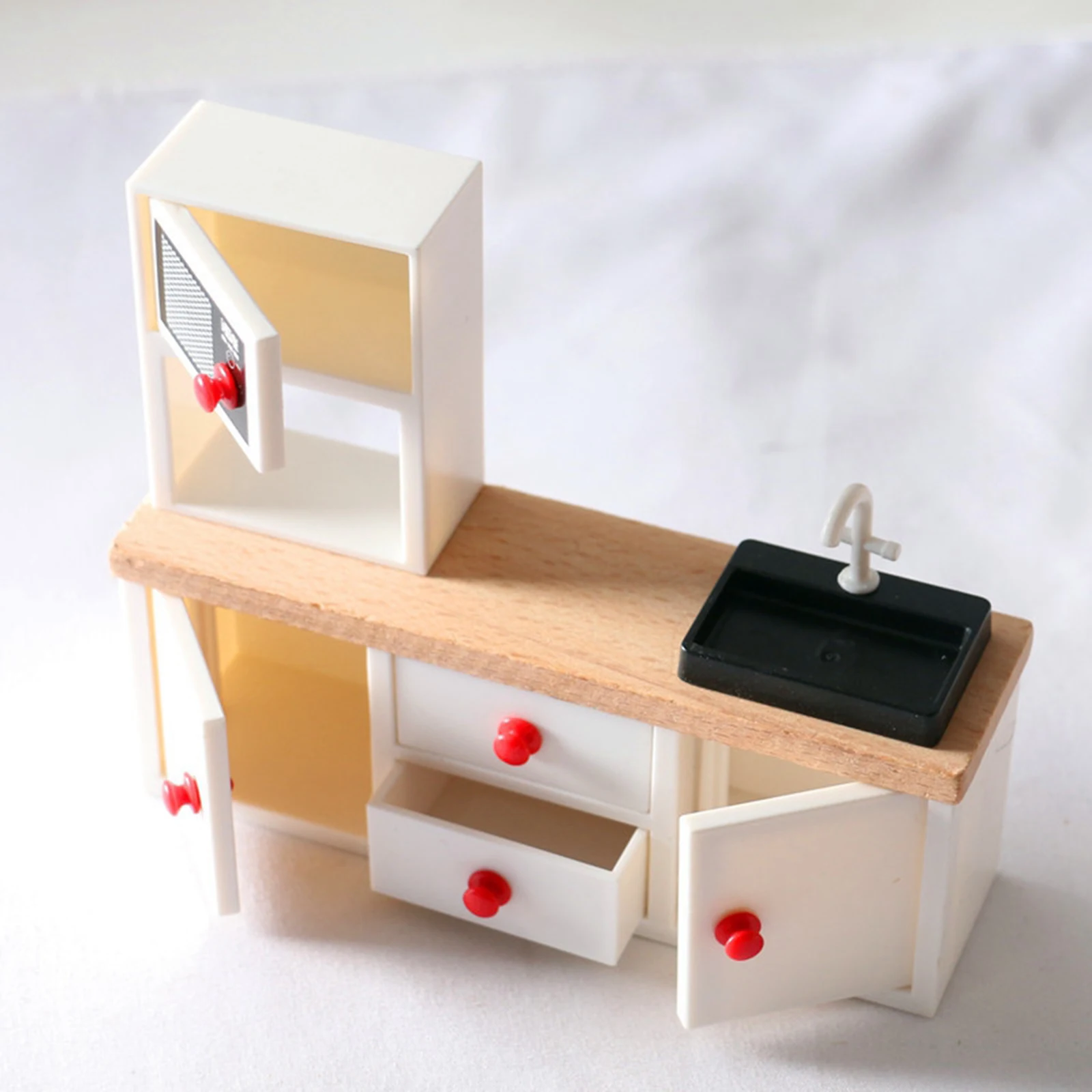 

Modern Mini Simulation Cabinet Table Furniture Playset Dollhouse Accessories