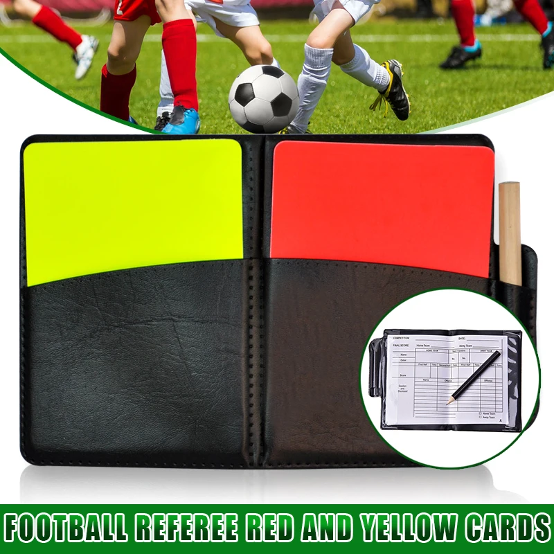 Soccer Referee Red Yellow Card Record Football Match Warning Card for Sports WHShopping 20pcs soccer champion yellow and red cards referee special warning signs red