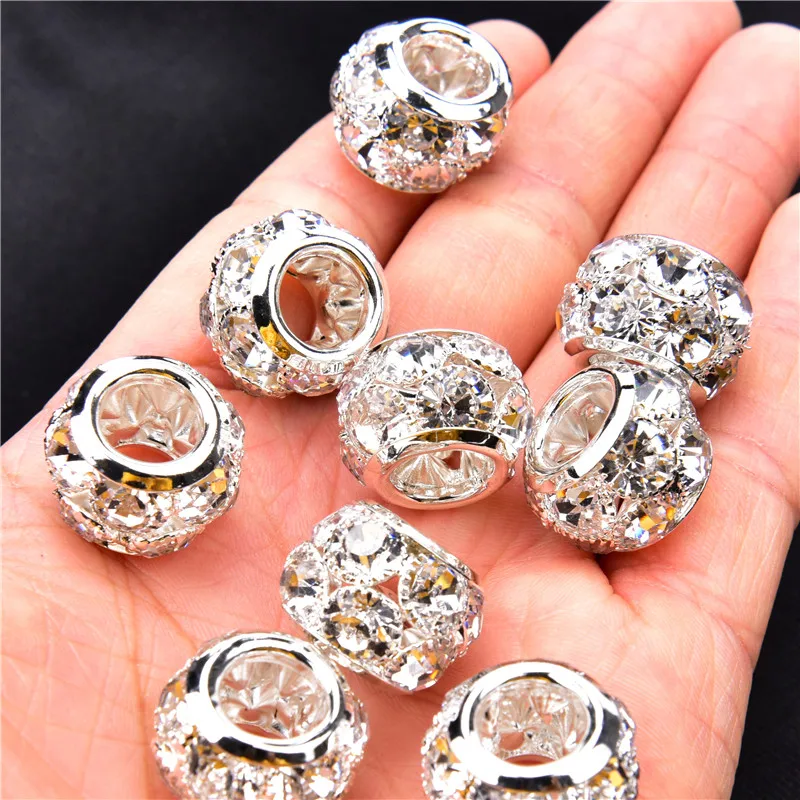 10 шт./лот круглые хрустальные бусины 18 мм ручная работа Пришивание украшения из