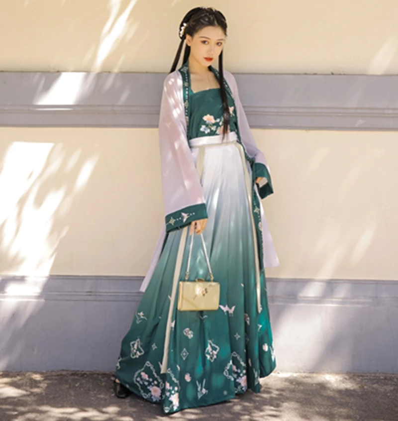 

Yuyaonu Hanfu Women Chinese Ancient Song Dynasty Tang Suit Girls Hanfu Dress Cosplay Hanfu Folk Dance Clothes
