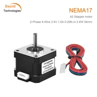 nema17 42 hybrid stepper motor 2 phase 4 wire 1 8%c2%b0 3 4v 1 0a 0 29n m 3 4w length 34mm 17hs3401s 3d printer motor cnc kit