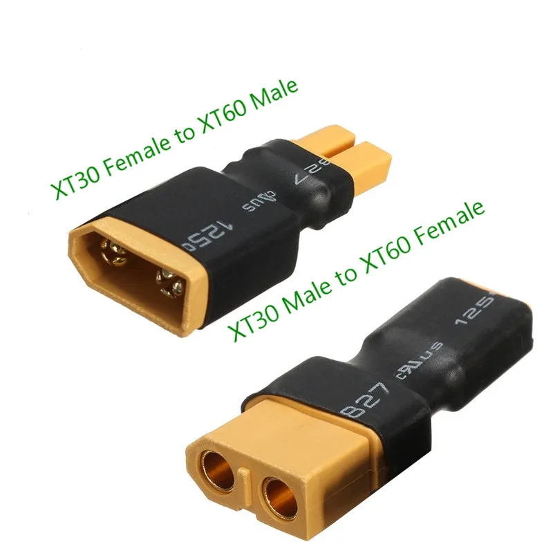 

10 шт., переходник с XT30 на XT60 Female/ XT30 Female на XT60 Male Plug для Multi Rotor Lipo Battery Connector RC FPV Racing Drone