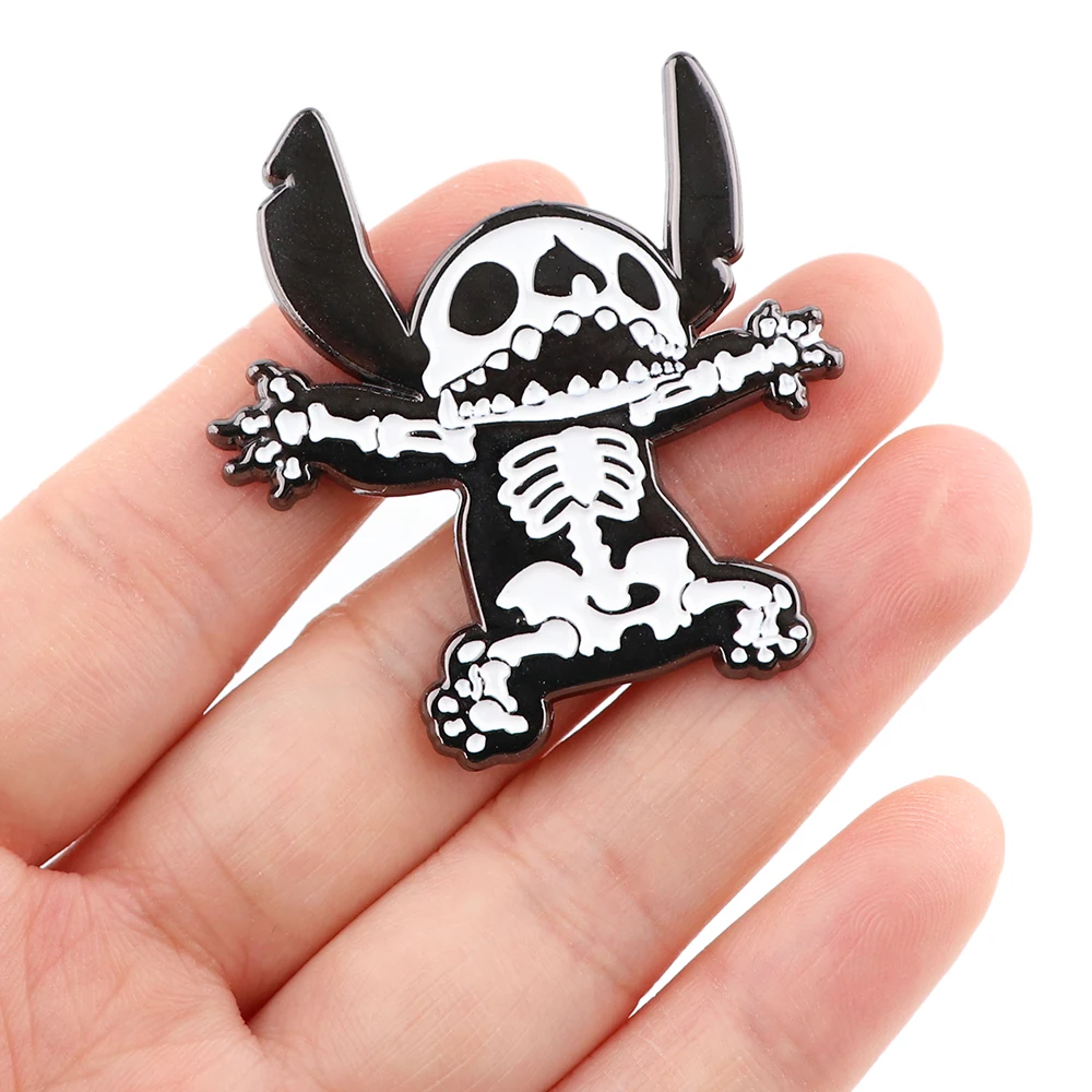 Ститч инопланетянин жесткая эмалированная заколка аниме заколки на лацкан