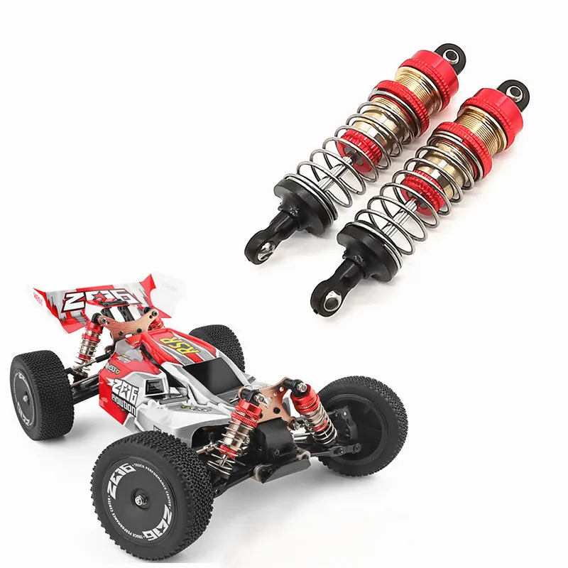 

2 Pcs Metal Front&Rear Shock Absorber Damper Replacement Accessory For 1/14 WLtoy 144001 1316 LC Racing 80mm RC Cars Parts
