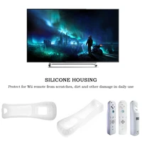 remote control kit accessories silicone skin case cover for nintend wii remote control shell with wrist strap