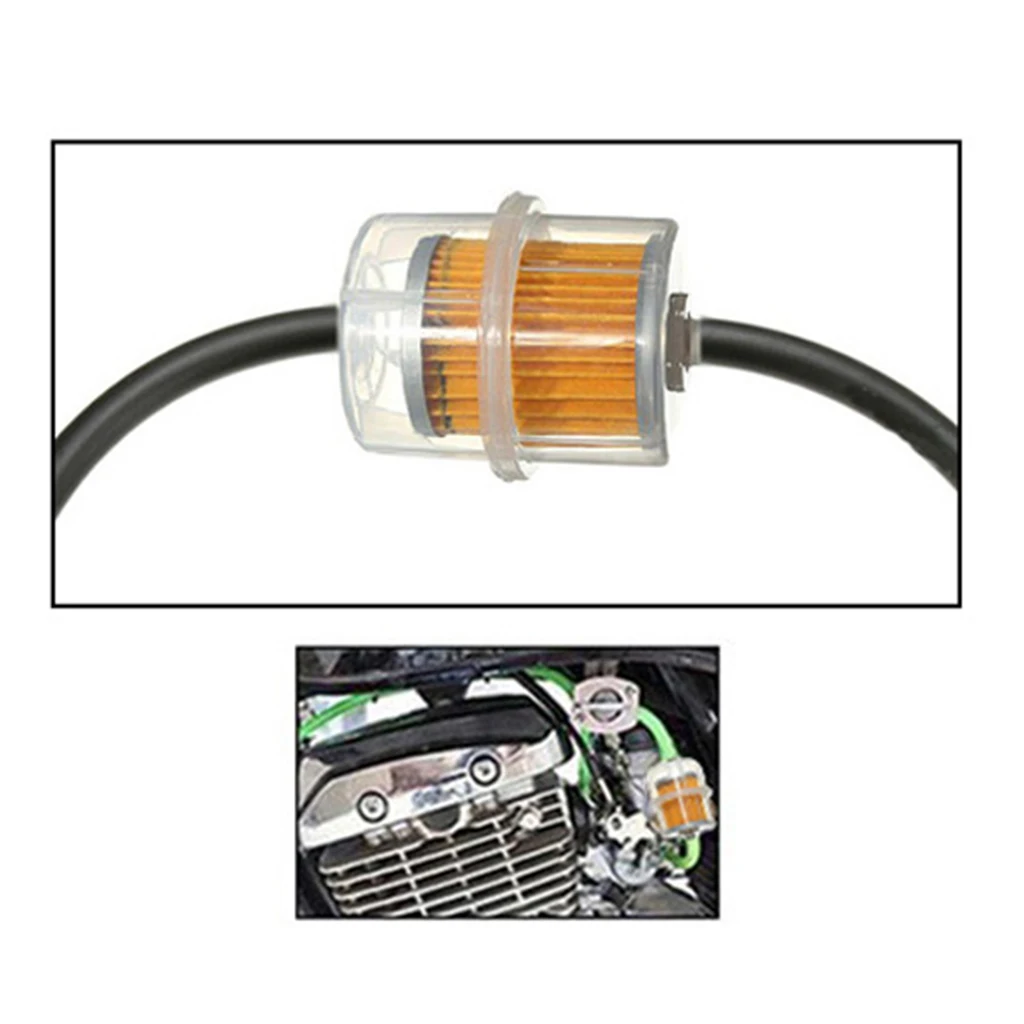 

Car Auto Motorcycle Inline Petrol Fuel Filter Fits 6mm 8mm1/4'' 5/16'' Pipe Hose