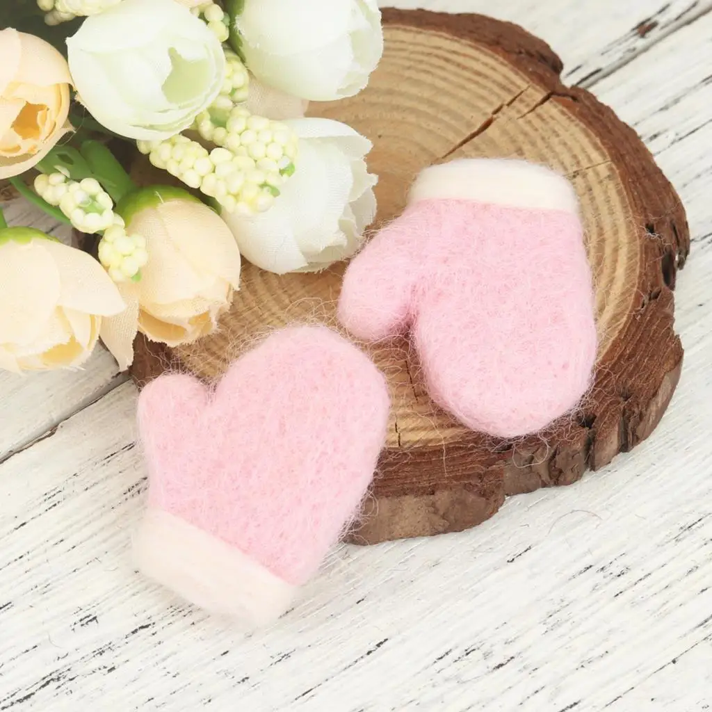 2 шт. милые рождественские конфеты тростник медведь животное шерсть фетр