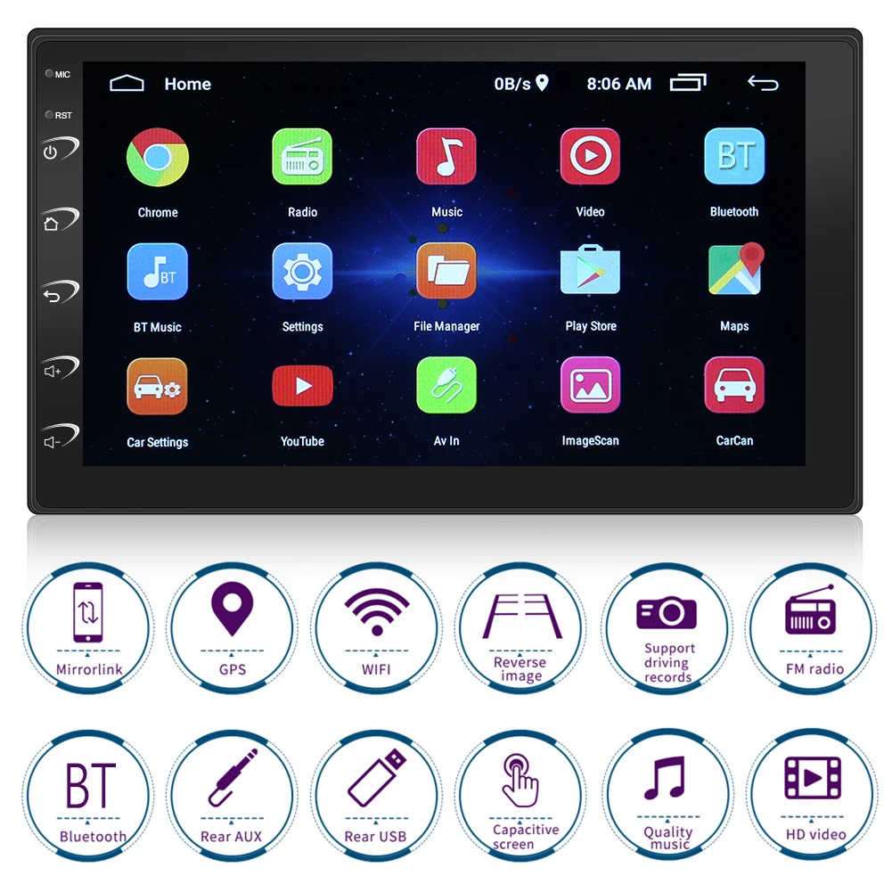 9216B Android 10 0 автомобильный стерео двойной 2 Din GPS USB FM радио приемник в приборной