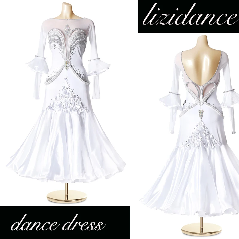 

Everyday Ballroom Waltz Tango Quickstep Dance Dress COSTUME-MADE ballroom dance dress black colour ballroom dance dress
