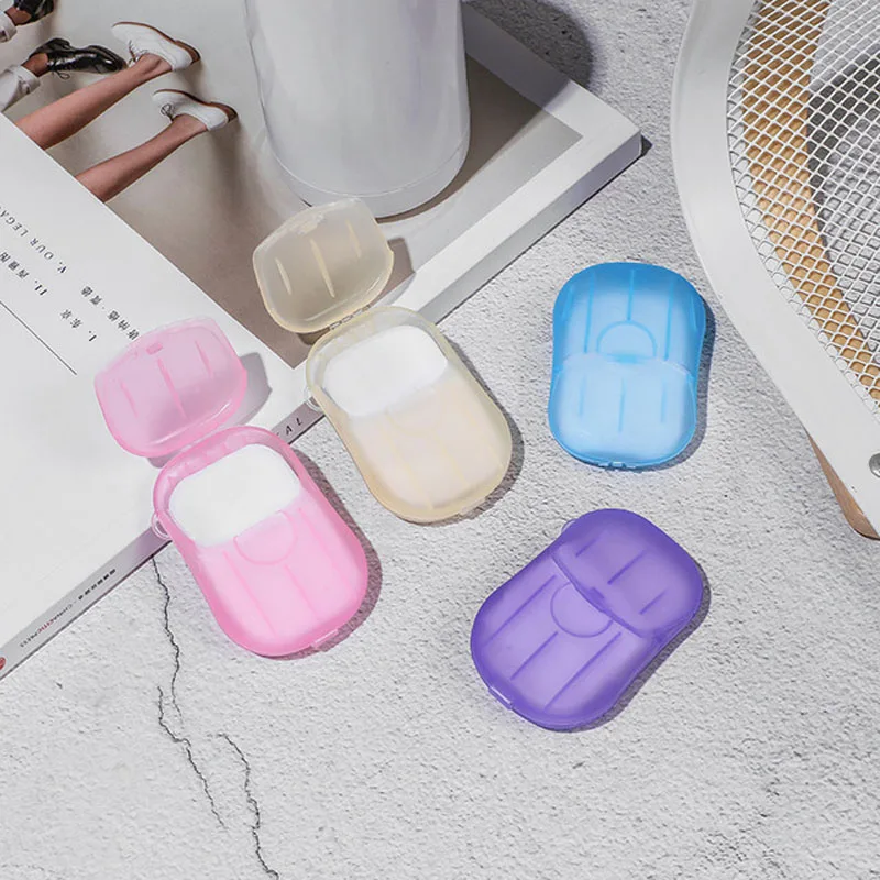 

20pcs/Box Disposable Soap Paper Travel Soap Paper Washing Hand Bath Clean Scented Slice Sheets Bathroom Kitchen Mini Paper Soap