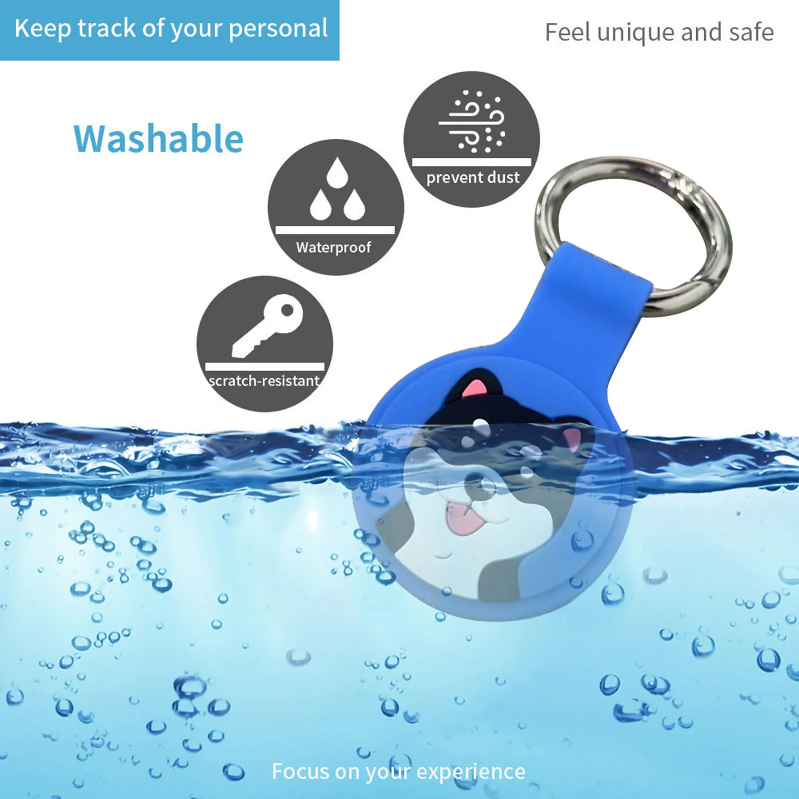 

3pc Airtag Silicone Protective Sleeve Case Anti-lost Keychain 2021 Colorful Protection Support Accessories Holder Key Finder