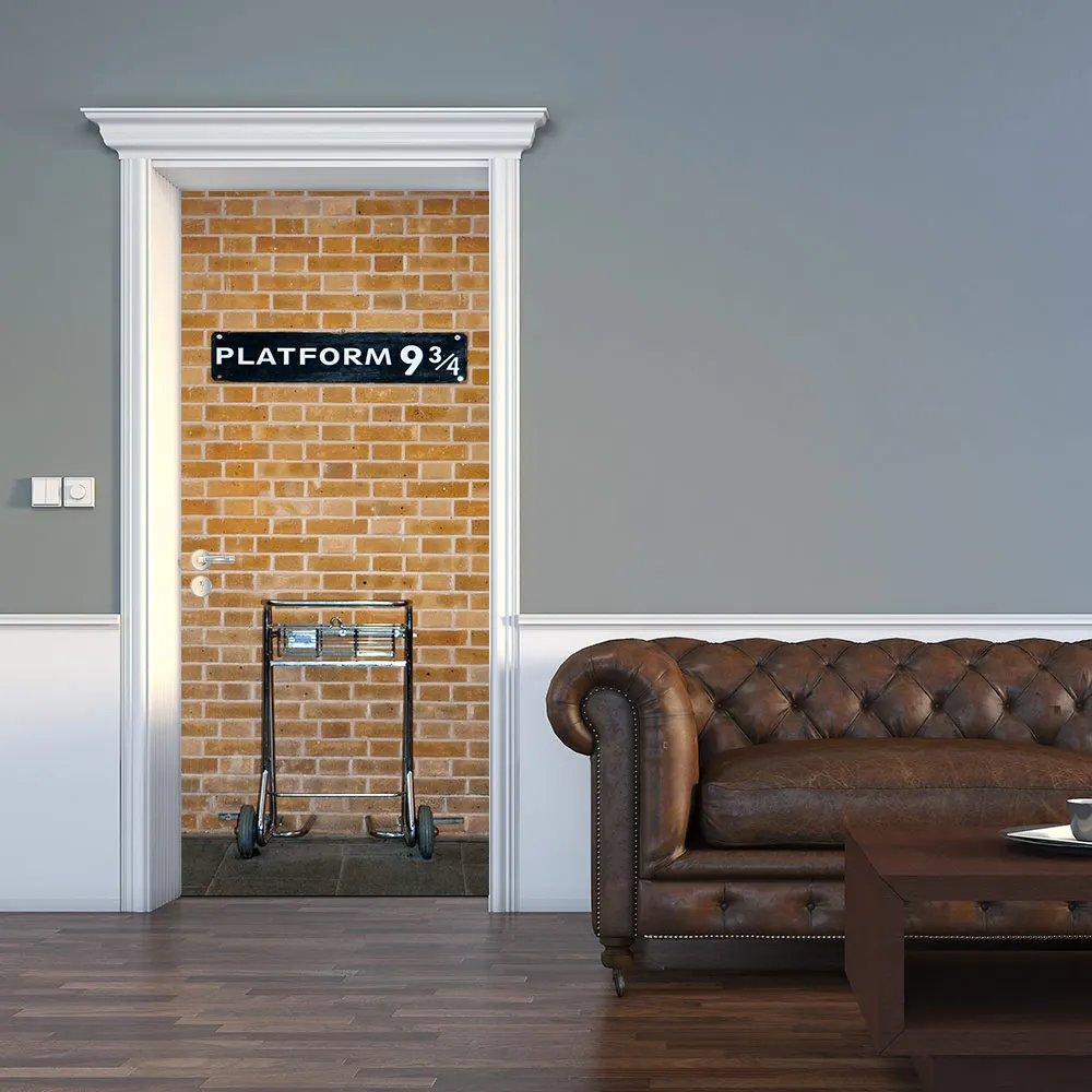 

Creative environmental protection 3D simulation stone wall door sticker refurbished self-adhesive bedroom wall PVC sticker
