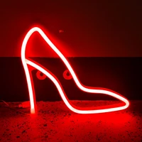 high heel shoes neon sign light wall hanging lamp art decor for home xmas party holiday room night lamps