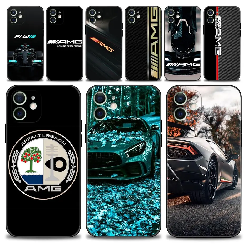 

Funda de teléfono para iPhone 13 12 11 Pro Max13 Mini X XR XS Max 6 6S 7 8 Plus 5 5S SE Coque GTR Sport Car BENZ-AMG