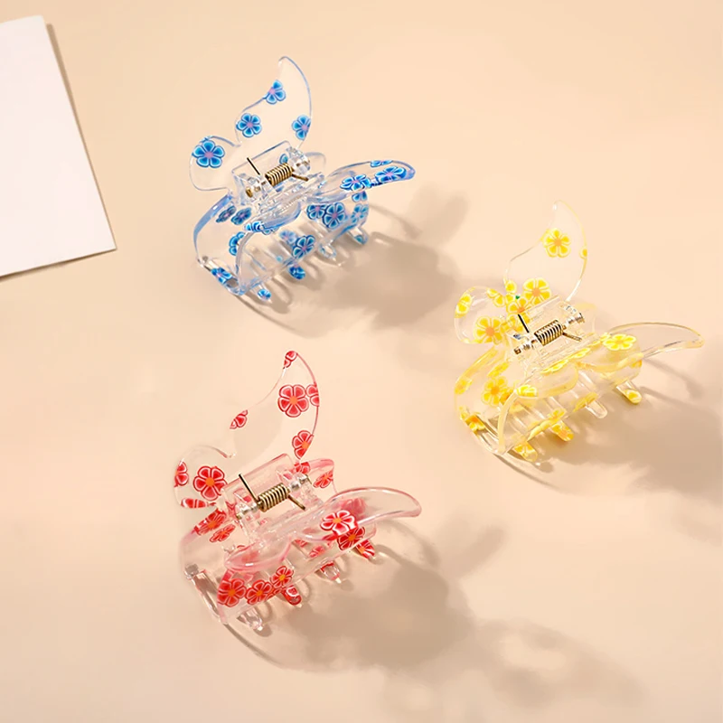 

Korean Acrylic Hair Clips Butterfly Hair Claws Elegant Transparent Hairpins Barrette Headwear for Women Girls Hair Accessories
