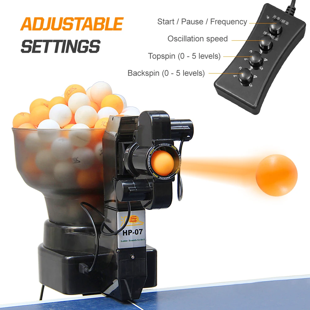 

Table Tennis Robot Ping Pong Ball Machine Serves 40mm Regulation Automatic Table Tennis Machine for Training Solo Trainer
