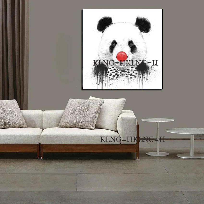 

Hand-painted Oil Painting Decorative Painting Cartoon Animal Cute Panda children's Room Paintings Painted Bedroom Creative Combi