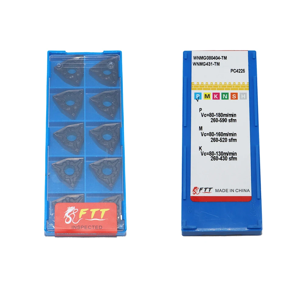 

10PCS WNMG080404-TM PC4225 Carbide Inserts High Quality WNMG08 Blade CNC External Turning Tools Lathe Accessories