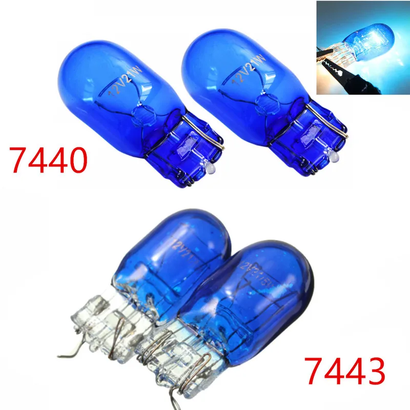 

2pcs/lot Halogen Lamp W21 5W T20 580 7443 7440 Xenon White 5000K Halogen Side Light Hid Bulb Support Dropship