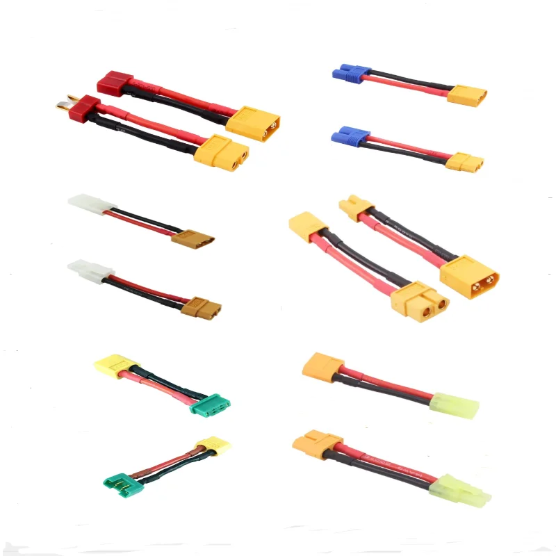 Переходник папа XT60 на Deans Mini Tamiya XT30 EC3 MPX с проводом 14AWG 4 см для аккумулятора RC 2 шт. -