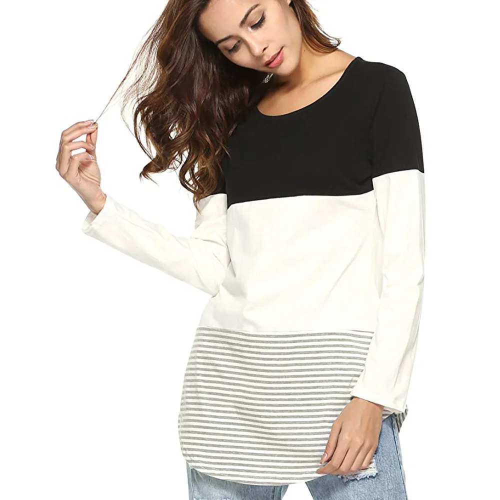 Модная женская блузка на каждый день новинка 2020 повседневные полосатые топы в