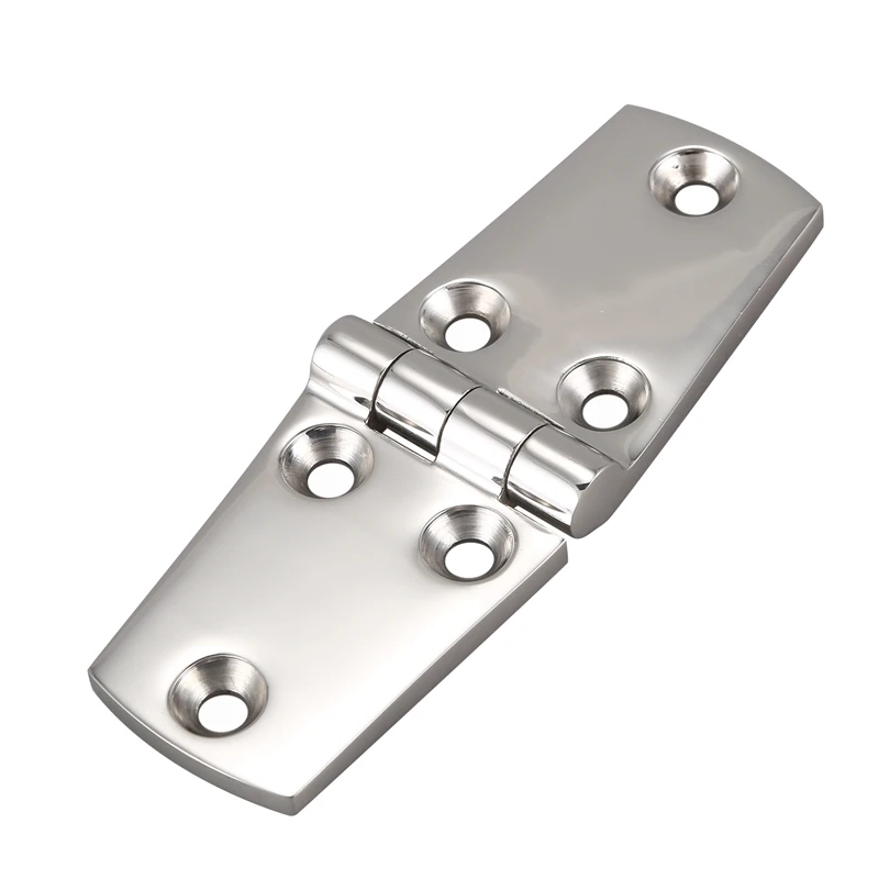 

2 Pcs Durable 316 Stainless Steel Boat / Door Hinge Stamping Cabinet Marine Hardware