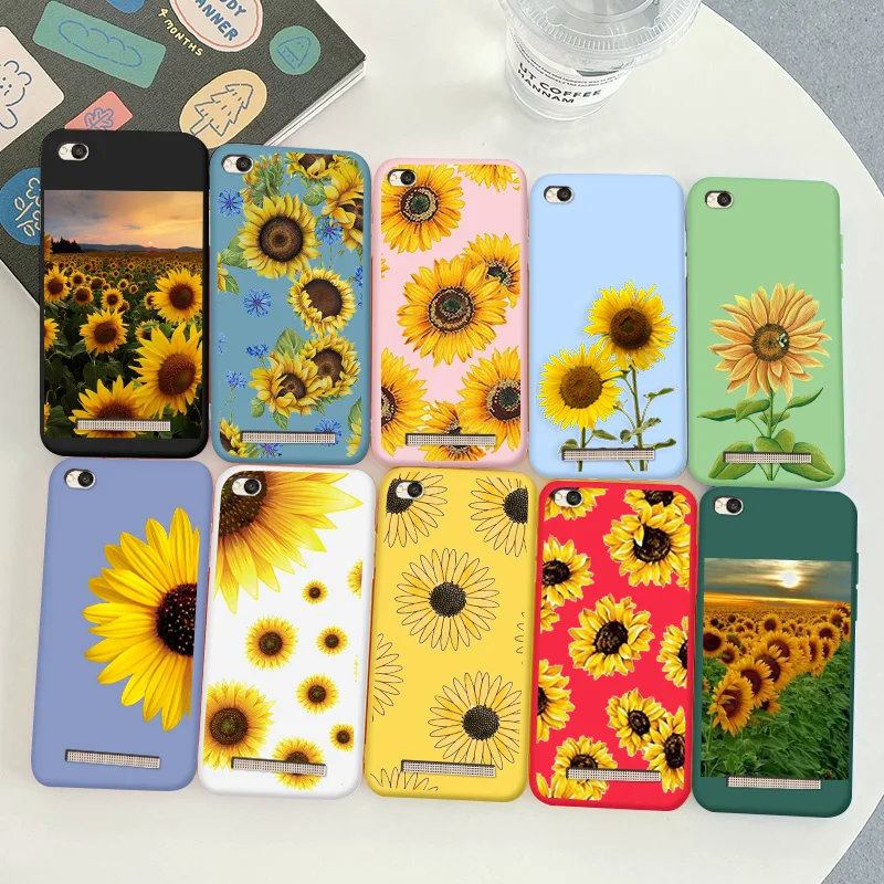 

For Xiaomi Redmi 4A Protective Shell Silicone Soft Shell Phone Case Candy Color Case Fashion Silicone Color Chrysanthemum