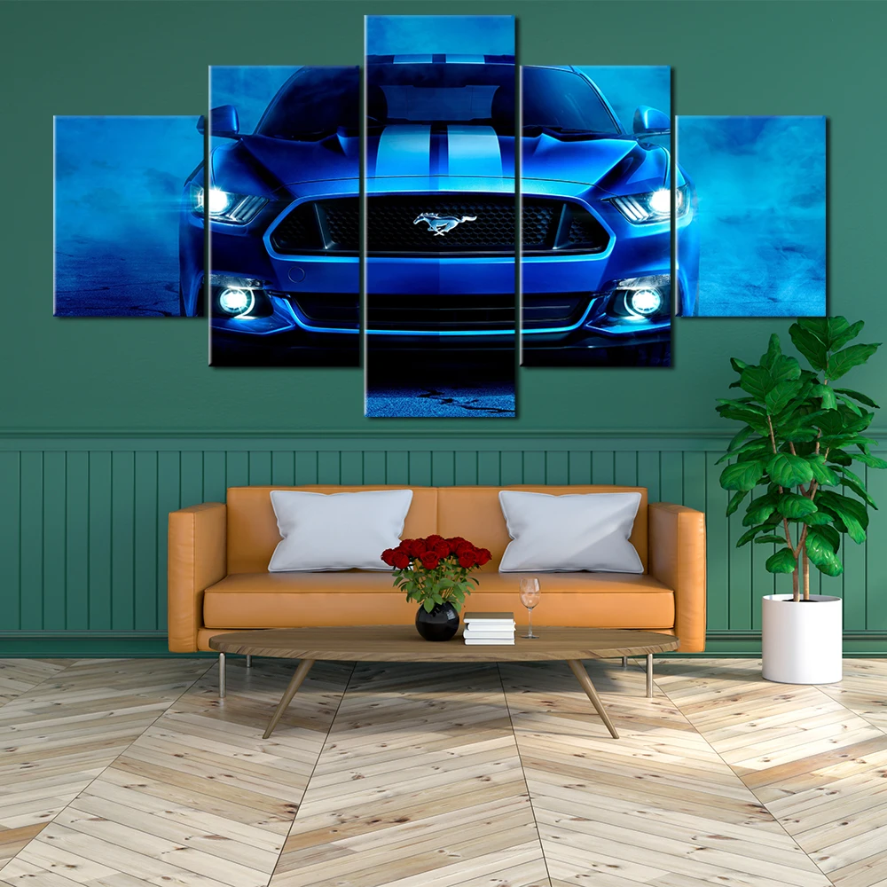 Автомобиль супер Shelby 5 панель HD печать картина на стене искусство холсте постер