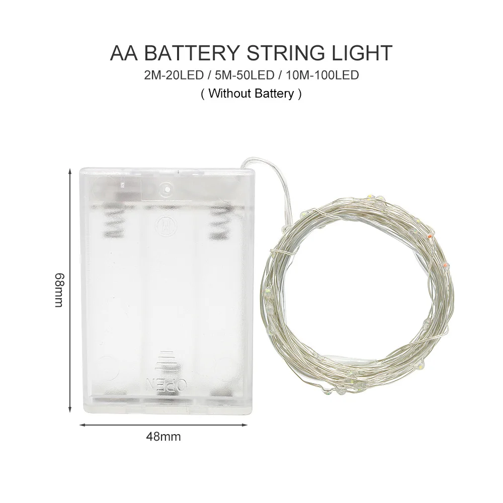 Рождественская светодиодная гирлянсветильник 5 м 10 Новогодняя гирлянда