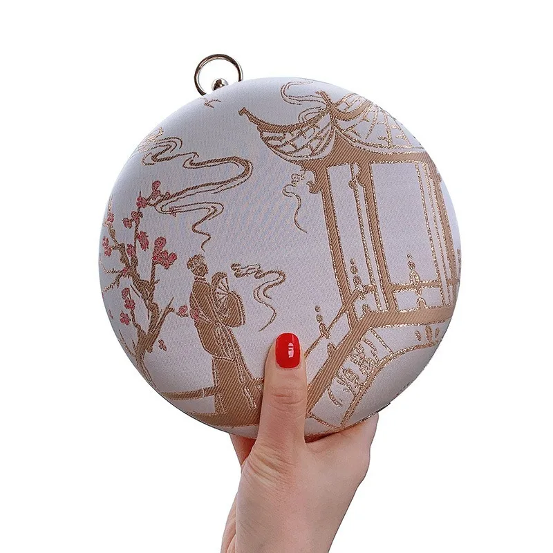 Корейские туфли ханбок новая вышивка Hanfu маленькая круглая сумка художественная