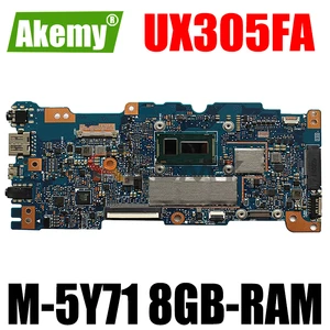 akemy ux305fa laptop motherboard for asus zenbook ux305fa original mainboard 8gb ram m 5y71 cpu free global shipping