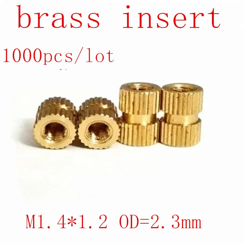 

1000 шт., M1, 4*1.2 фотомагнитные вставки под давлением, гайки OD = 2,3 мм