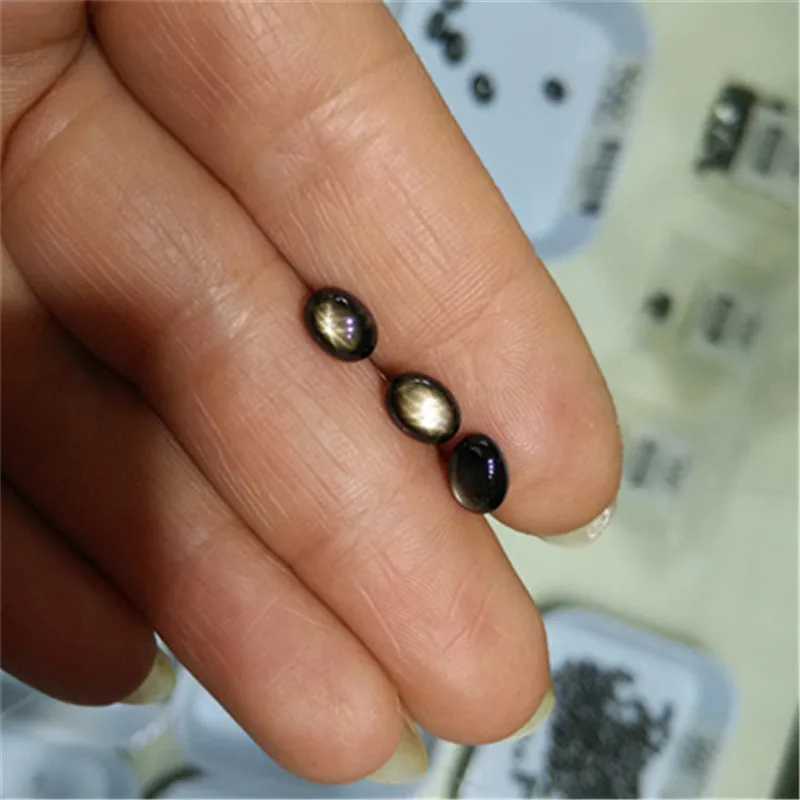 ECHSUN хороший натуральный сапфировый камень со звездами овальной формы 4*6 мм AAA zafiro