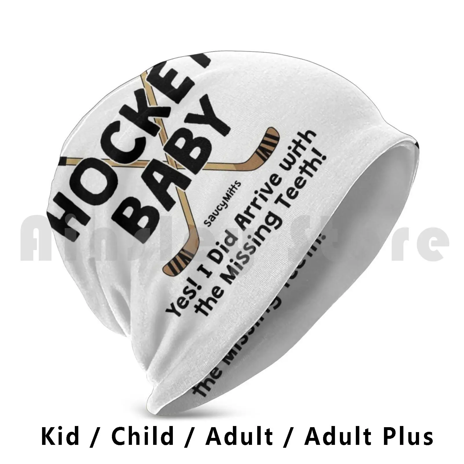

Hockey Baby Yes I Arrived With Missing Teeth Beanies Knit Hat Hip Hop Hockey Baby Ice Hockey Hockey Infant
